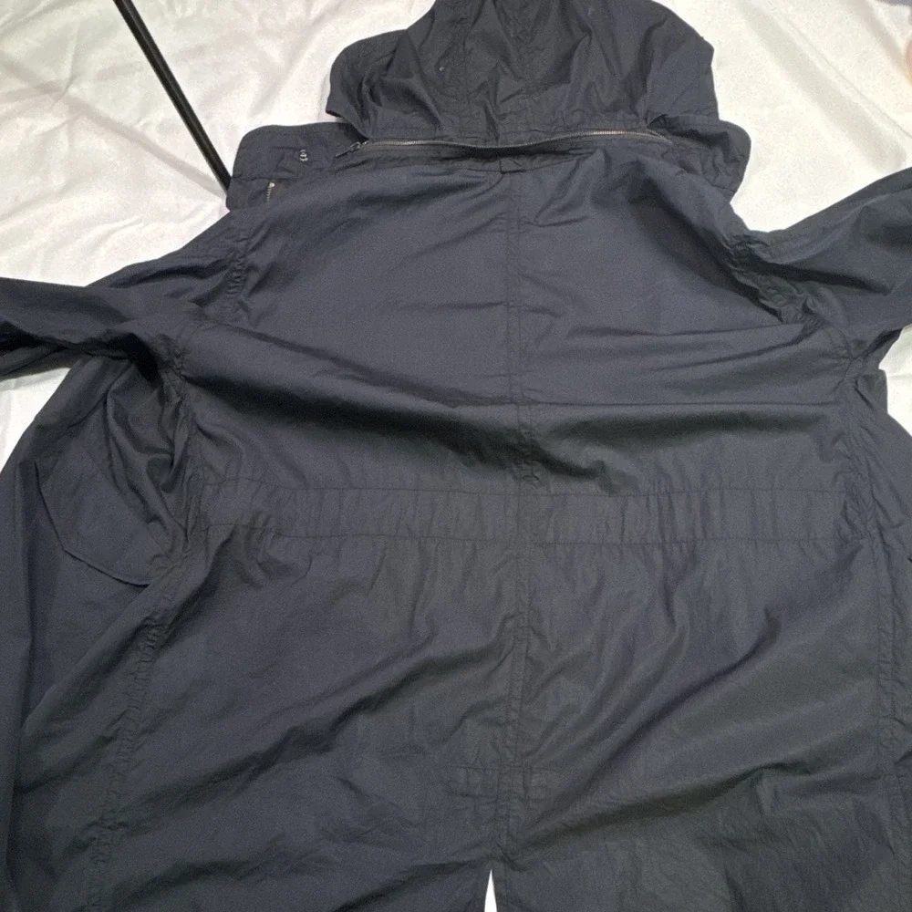 Vince Hooded Utility Field Jacket Navy 100% Cotton Full Zip Size S